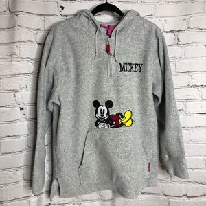 Disney Mickey Mouse Oversized Grey Fleece Hoodie